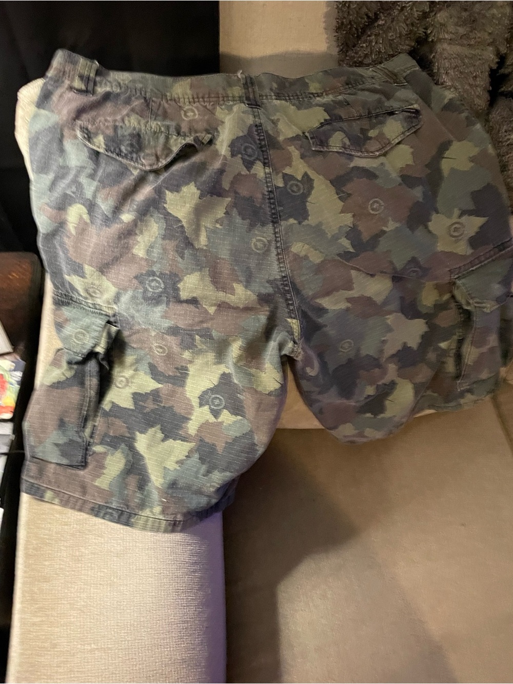 LRG Men's Camo Cargo Shorts - Green Camouflage